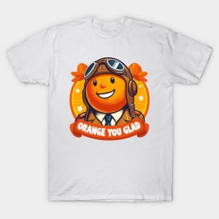 Orange You Glad: Vintage Pilot Fun T-Shirt